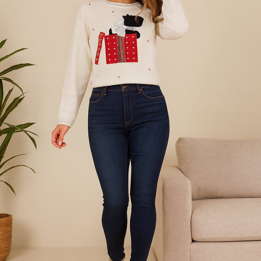 Dog Christmas‎ sweater cream size by measures